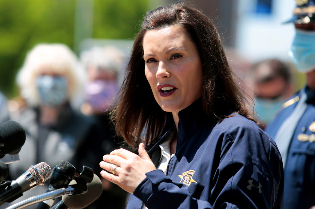 Michigan Governor Gretchen Whitmer addressed the media on flooding across the Titapavasi River after several dams were breached in Midland.