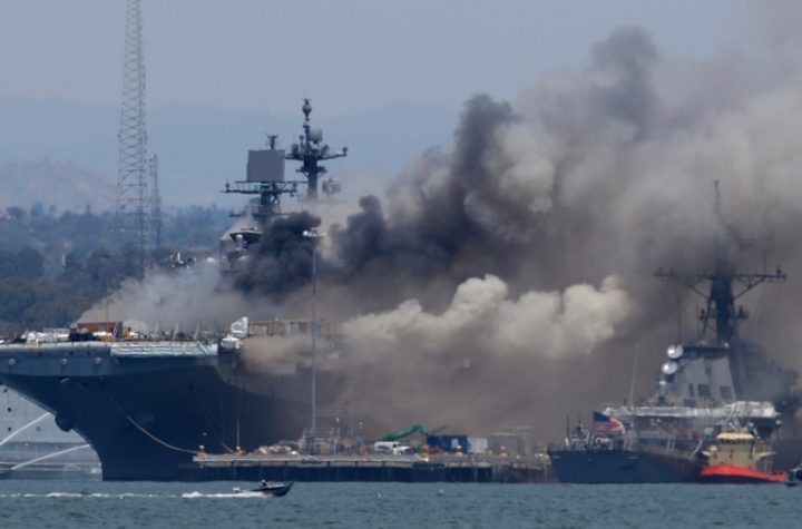 Explosion, fire on US navy ship at base in San Diego: 21 injured | News