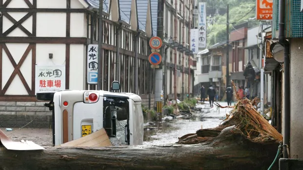 Japan battered by more heavy rain, floods, nearly 60 dead