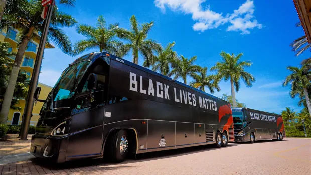 Raptors arrive at Disney campus in BLM buses, teams begin restart routines