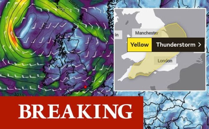 Met Office weather warning: Thunder and lightning to smash Britain in HOURS - new charts | Weather | News