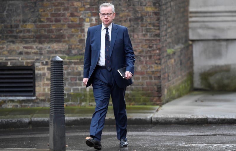 © Reuters. Michael Gove arrives at Downing Street in London