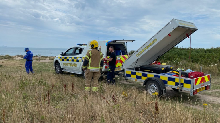 The woman was treated for serious injuries. Pic: Swanage Fire Station