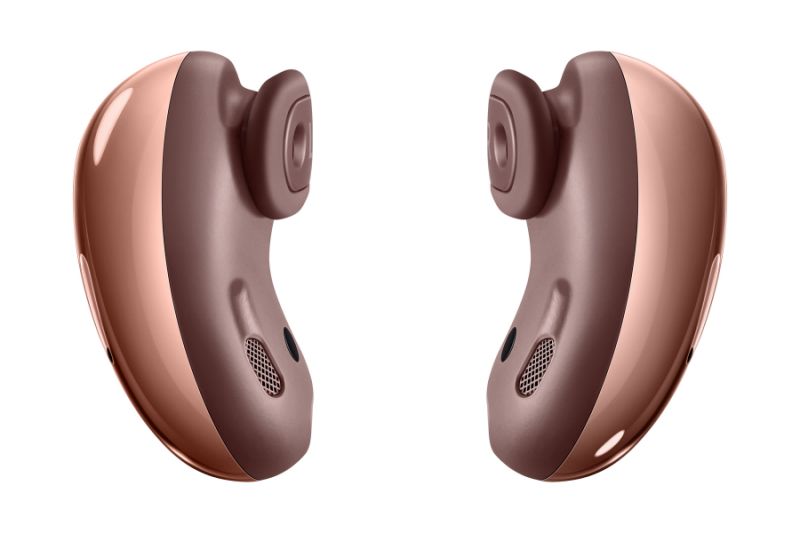 The Galaxy Buds Lives' kidney bean-style design helps them fit snuggly in your ears. (Image: Samsung)