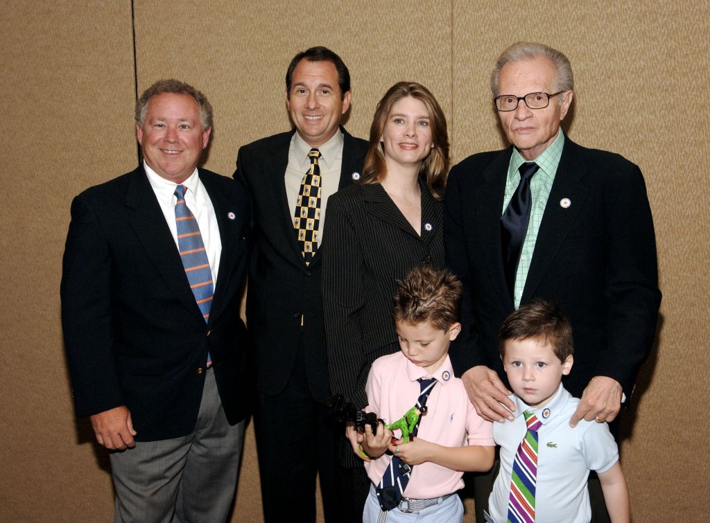 Andy King, Larry King Jr. Chaia King, Larry King, Shawn King with Chance and Cannon King.