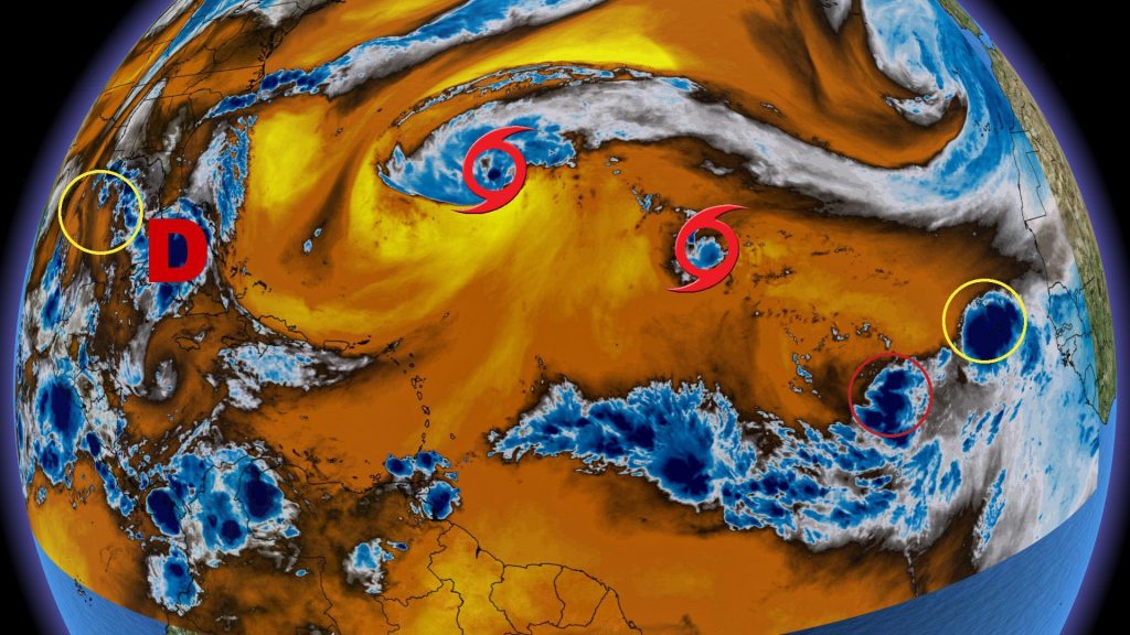 The Weather Network - Systems Parade in the Atlantic between Hurricane Season Peak