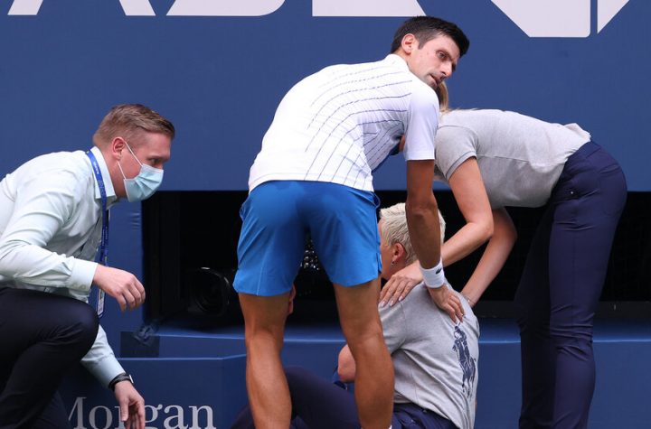 Novak Djokovic opens US Open after line judge's accidental hit