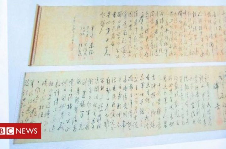 Millions worth of stolen Mao Zedong scroll halved