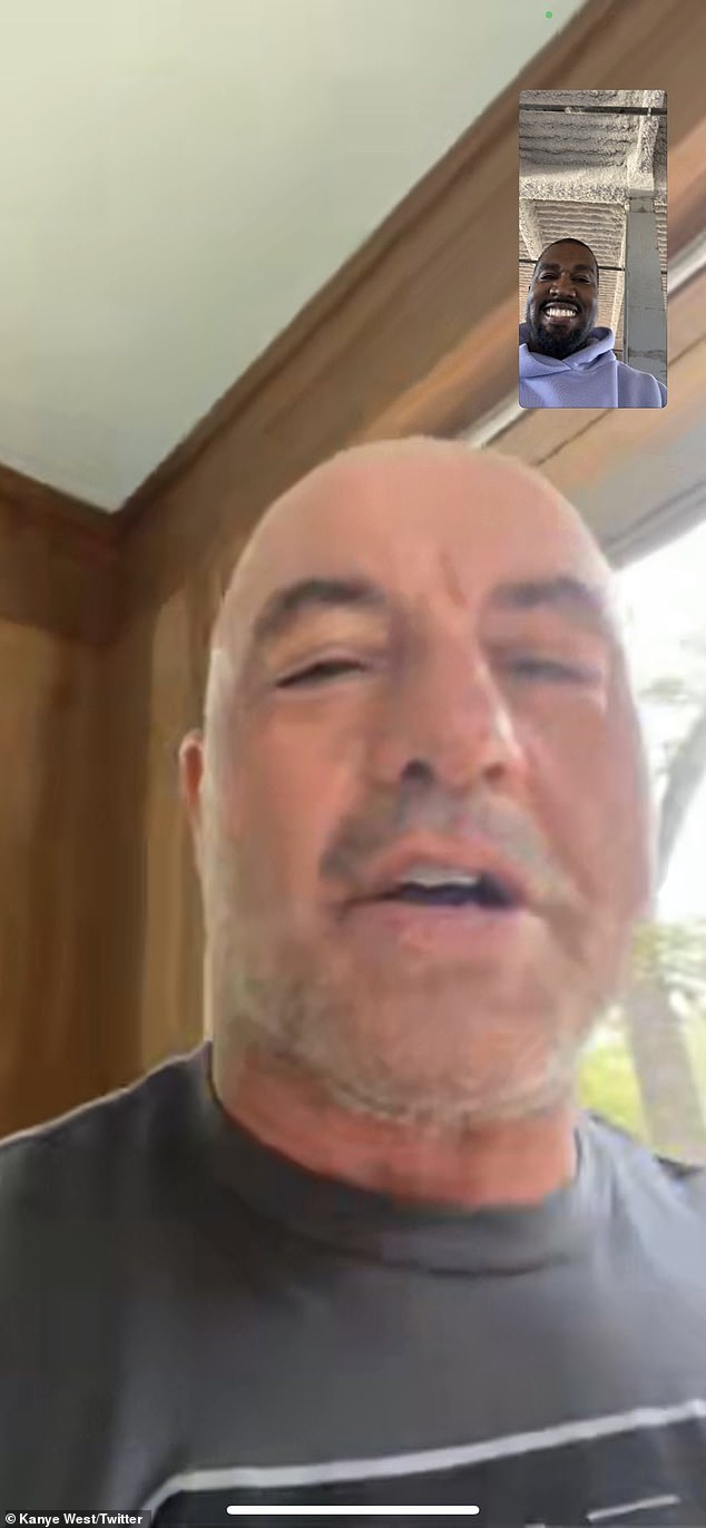 Working for details: The rapper, 43, confirmed the news in a tweet on Saturday afternoon, which included screenshots from a recent facetime call with the show's host Joe Rogan, 53.