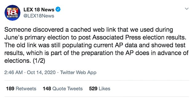 Just one test: Lex 18 News cached link on their website that showed test results, which Kanye finished watching and sharing