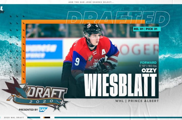 Select Ozzy Viceblot with the 31st overall selection in the Sharks NHL Draft
