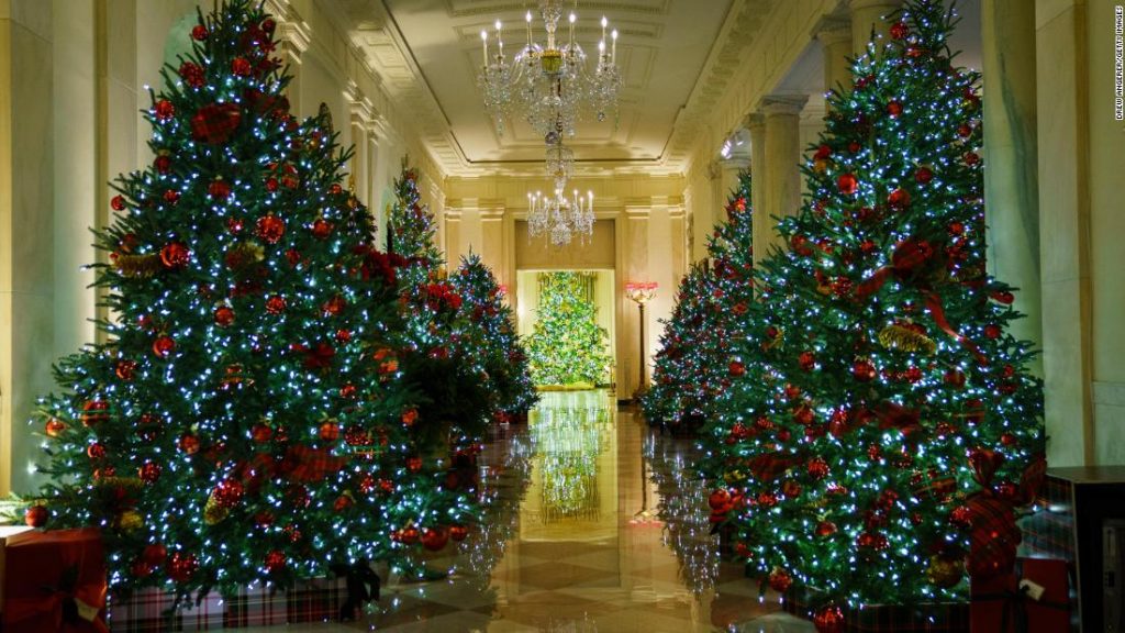 Melania Trump’s White House Holiday Decor highlights the workers in need