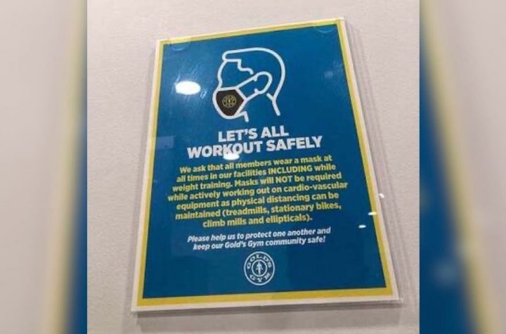 BC Ferries viral sign shares similar to Gold Gym