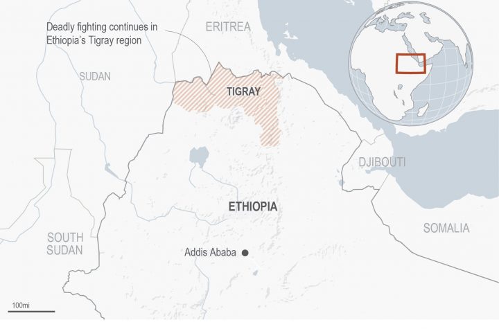 The first witness account emerged that Ethiopians were fleeing the conflict