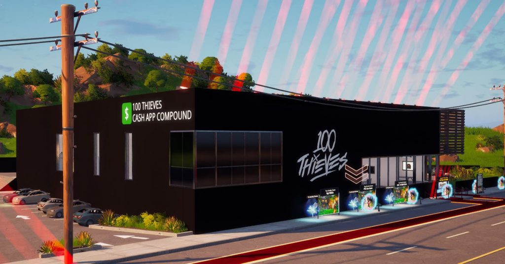 You can now explore the 100 Thieves Cash App compound inside Fortnight