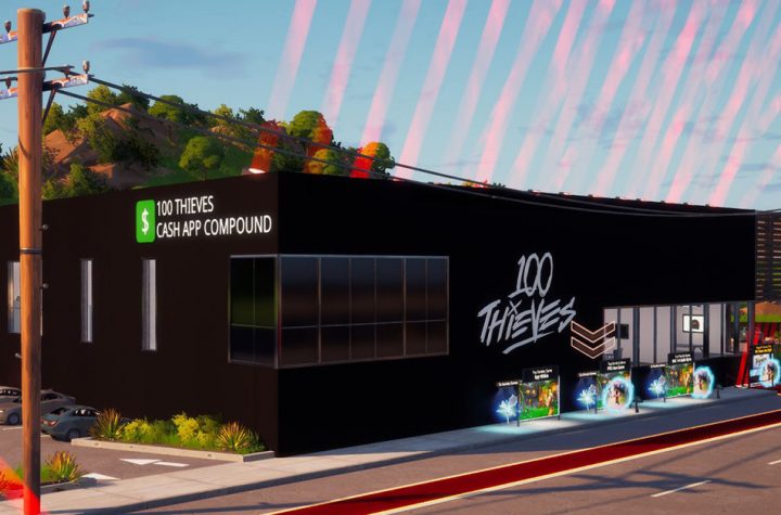 You can now explore the 100 Thieves Cash App compound inside Fortnight