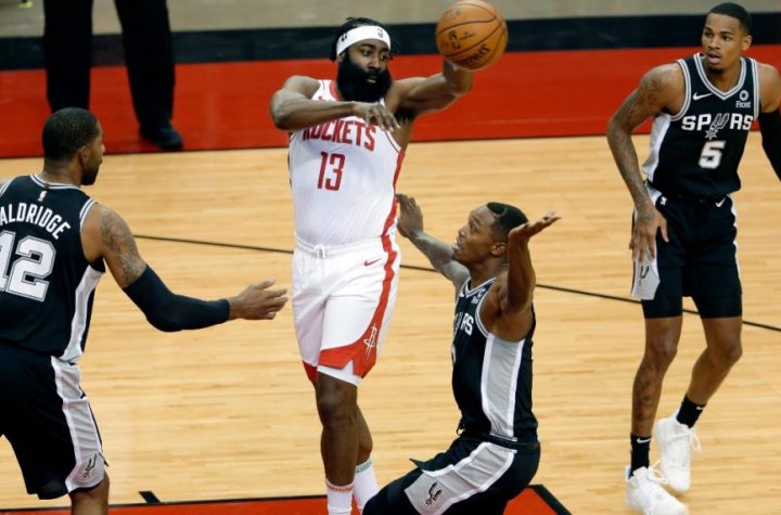 James Harden scored 12 in his pre-season debut, Rockets Down Spurs