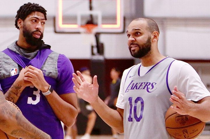 Jared Dudley thinks Los Angeles Lakers teammate Anthony Davis is in the starting lineup for the MVP season