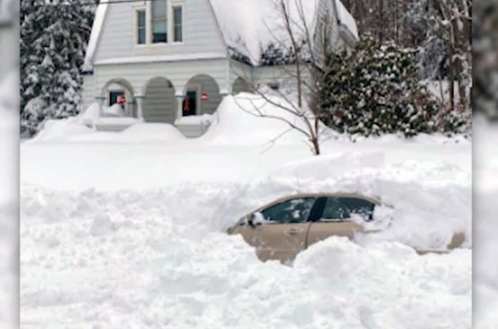 She remained in her car buried in the snow for more than 10 hours