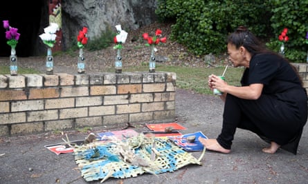 A small memorial in Wakatane for the 22 people who died on 9 December 2019 in White Island.