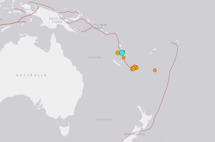 A magnitude 6.2 earthquake shakes the capital Vanuatu