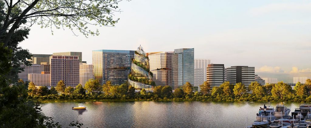 Amazon's new headquarters in Washington: Memorial spiral staircase worn in nature