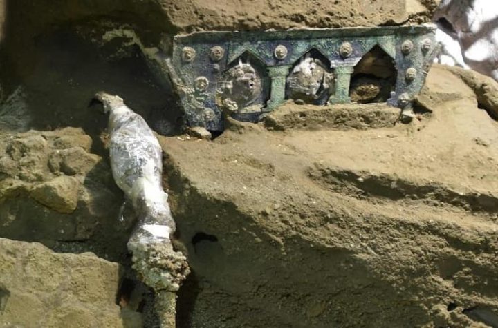 Italy: A chariot from Roman times was discovered near Pompeii