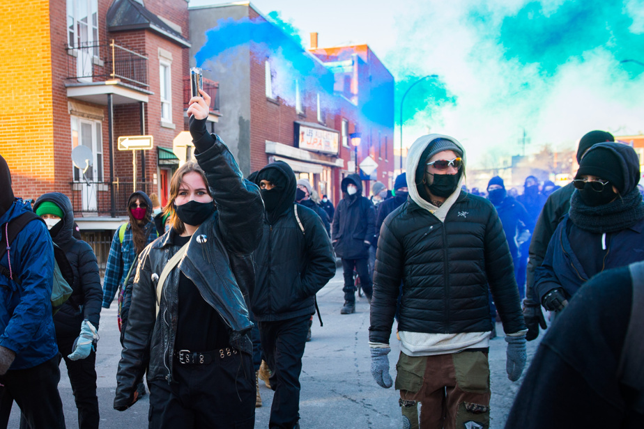 Demonstration against police brutality in Montreal