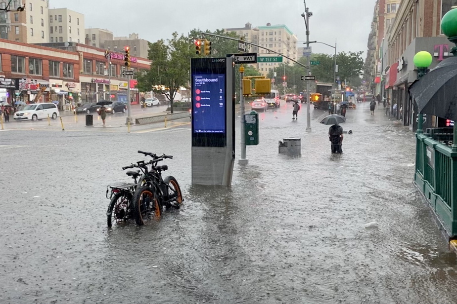 Floods in New York in anticipation of Hurricane Elsa on Friday