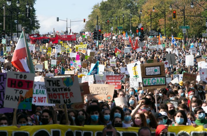 Thousands of people are marching for the weather in Montreal