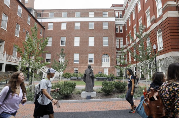 Georgetown said two samples identified the norovirus in the campus community and showed nearly 100 symptoms.