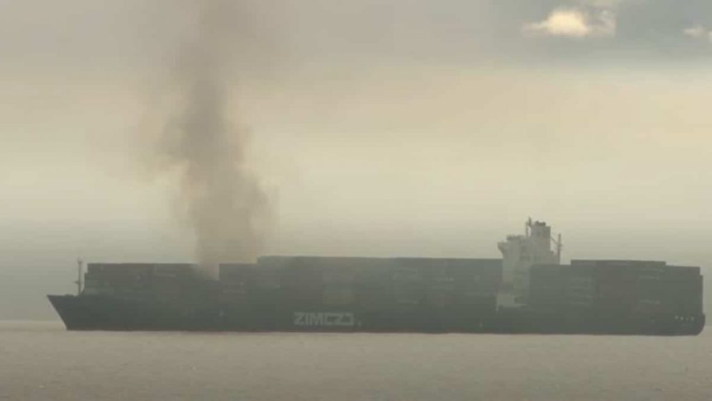 Burning container ship releases toxic gas off the coast of Canada