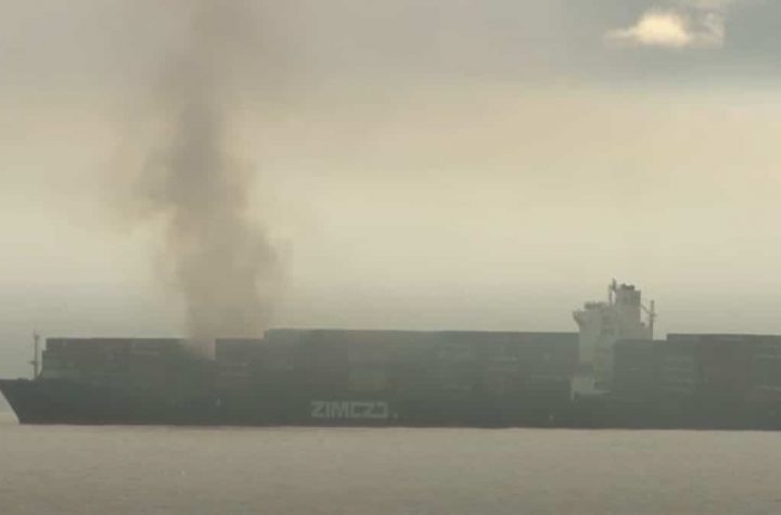 Burning container ship releases toxic gas off the coast of Canada