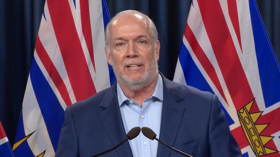 The British Columbia Premier spoke at a press conference.