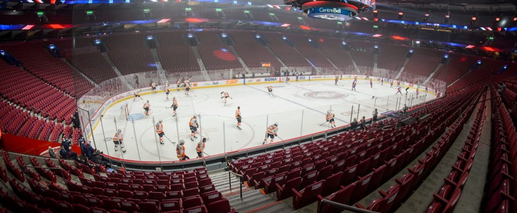 Canadian: Tonight's game is played behind closed doors at the Bell Center