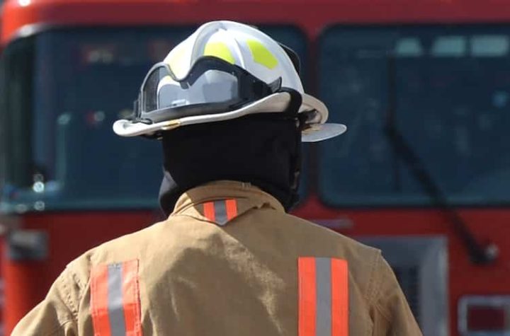 The only gas station on the island of Anticosti on fire