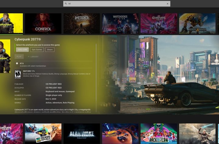 GeForce Now cloud gaming officially comes on compatible TVs