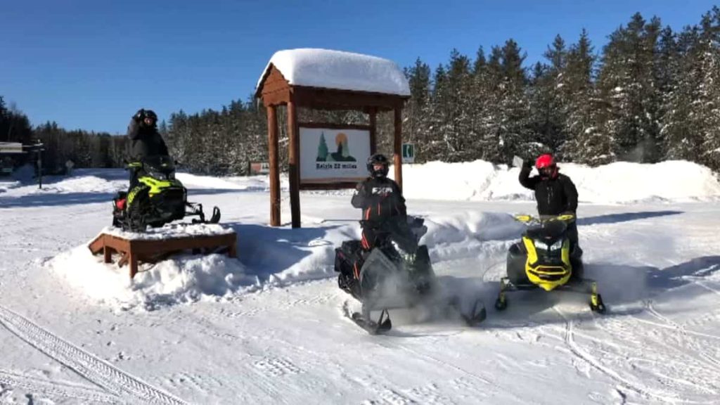 Brave snowmobiles brave the cold