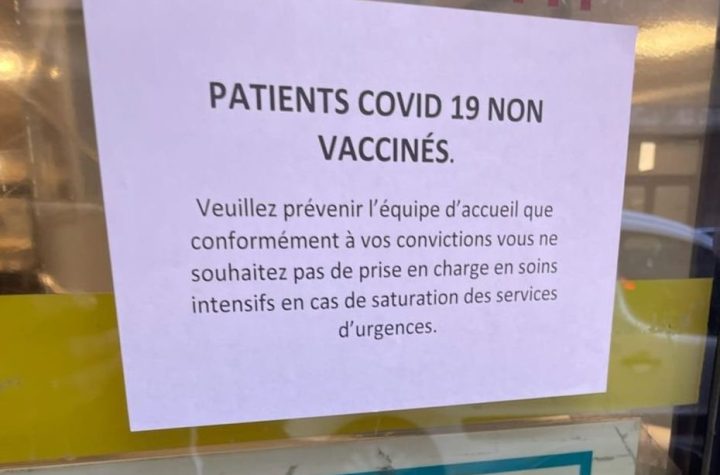 False message against non-vaccinators at St. Joseph's St. Luke's Hospital in Lyon