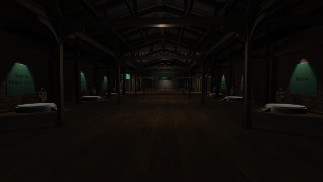 There are lighting issues in the virtual museum.