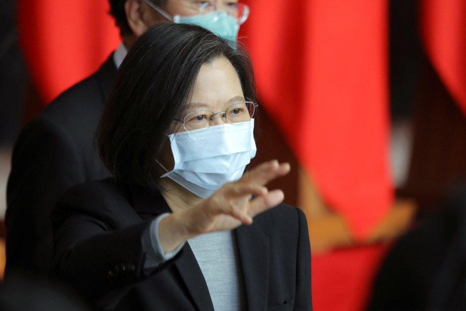 Taiwan |  The president called on China to end its "military adventurism."