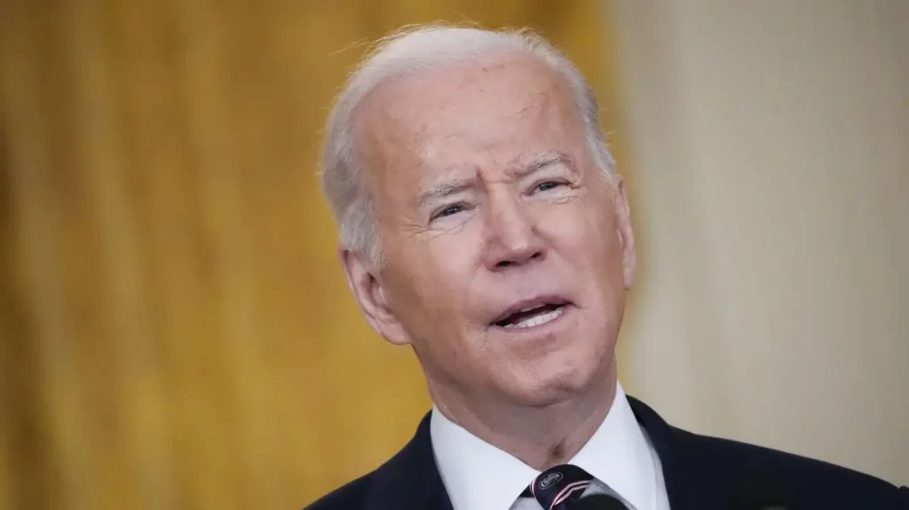 Biden announced sanctions that would cut Russia off from Western funding