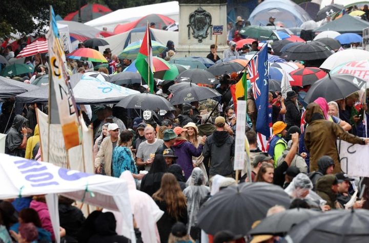 New Zealand: Anti-vaccine protesters' sentiment was not hurt by the storm