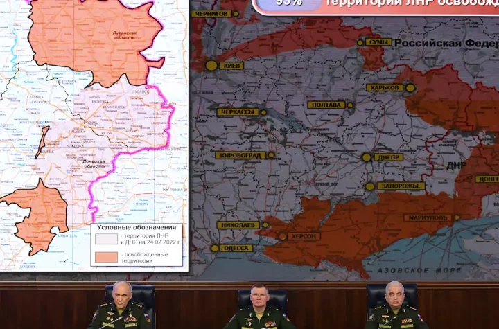 He says the Russian military is now focusing on eastern Ukraine