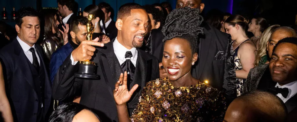 Will Smith celebrates after the Oscars