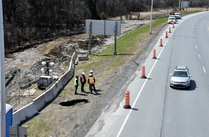 Highway 20 closure in Drummondville