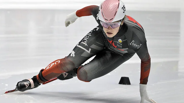 Kim Boutin won two silver medals at the Short Track Worlds