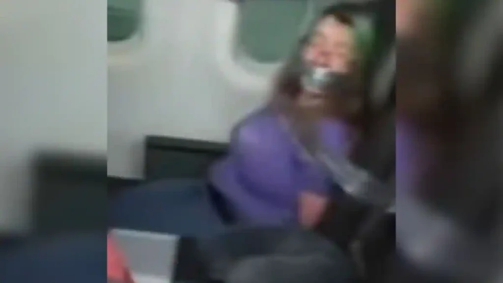 She was fined $ 82,000 after being forced into a plane seat