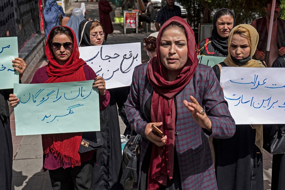 Afghanistan |  The slogan was to condemn the restrictions on women’s freedom