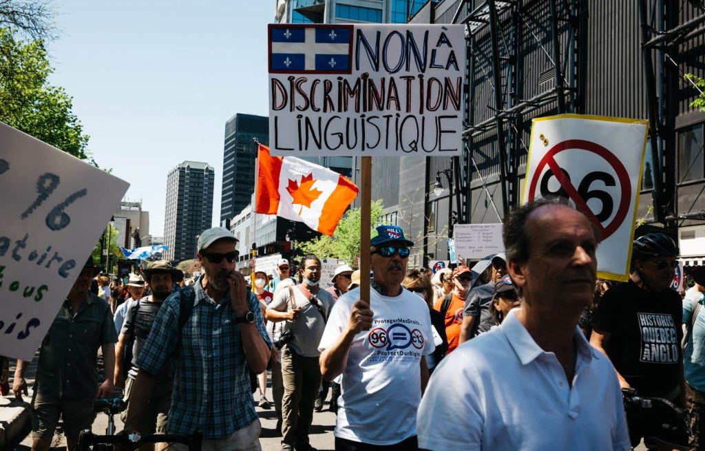 Thousands protest in Montreal against Bill 96